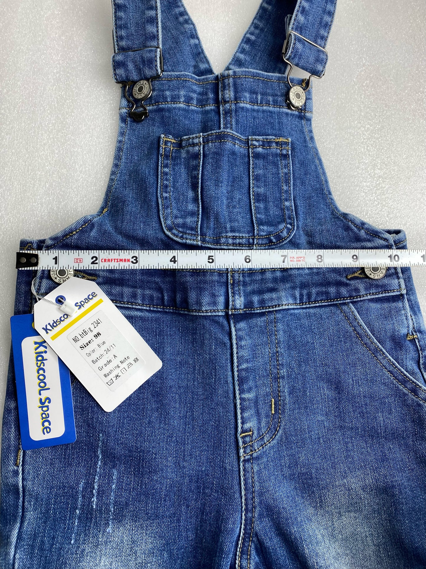 New Kidscool Space Size 3 Years Overall Denim, Blue