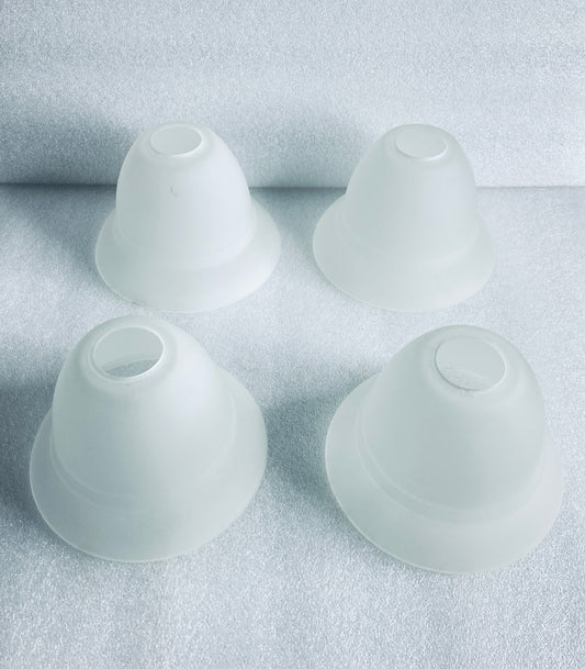 Lot Of 4 - Frosted White Glass Ceiling Fan Light Shade