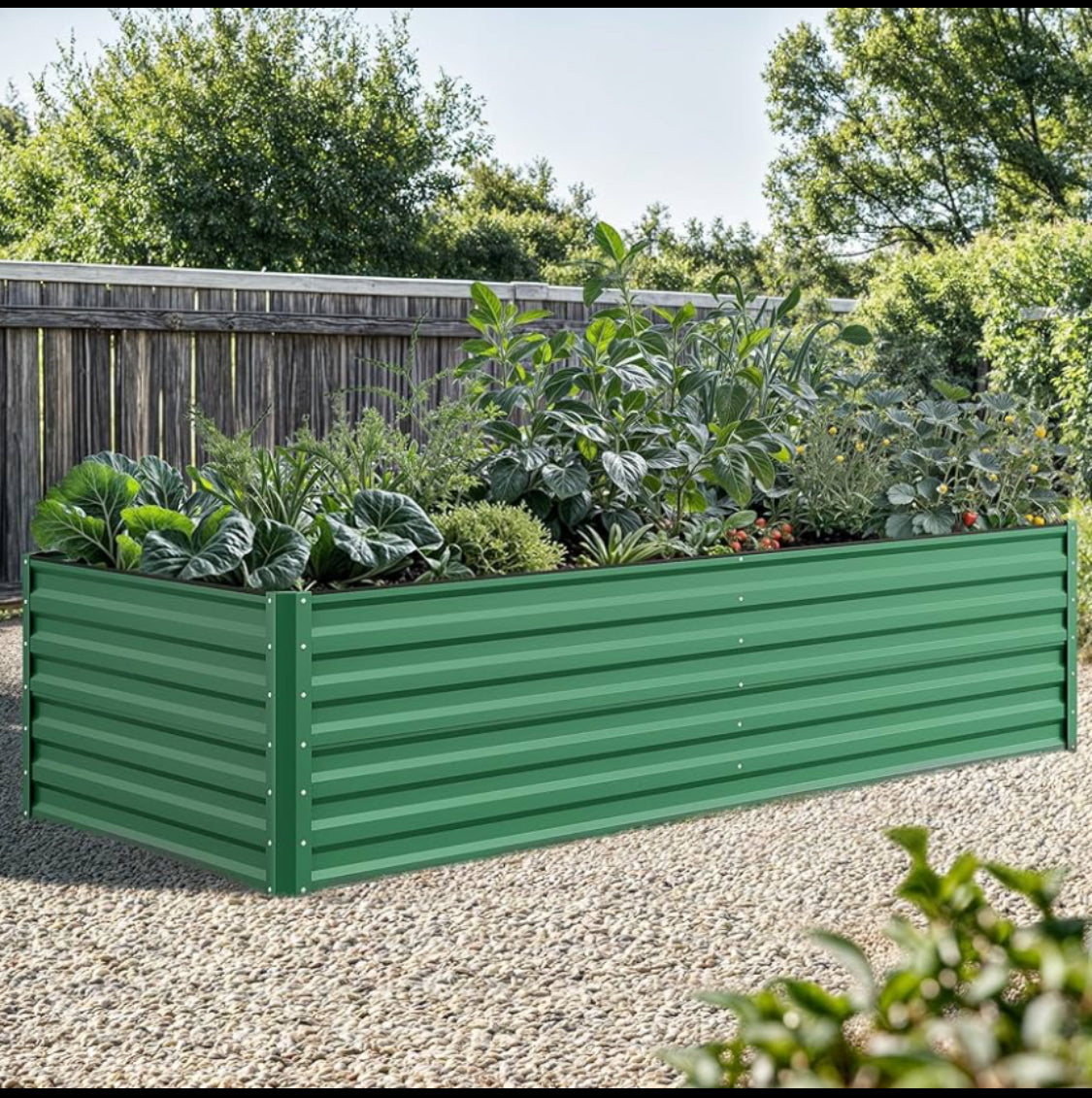 New YITAHOME 8’ x 4’ x 2’ Galvanized Raised Garden Bed/Metal Planter Box, Green