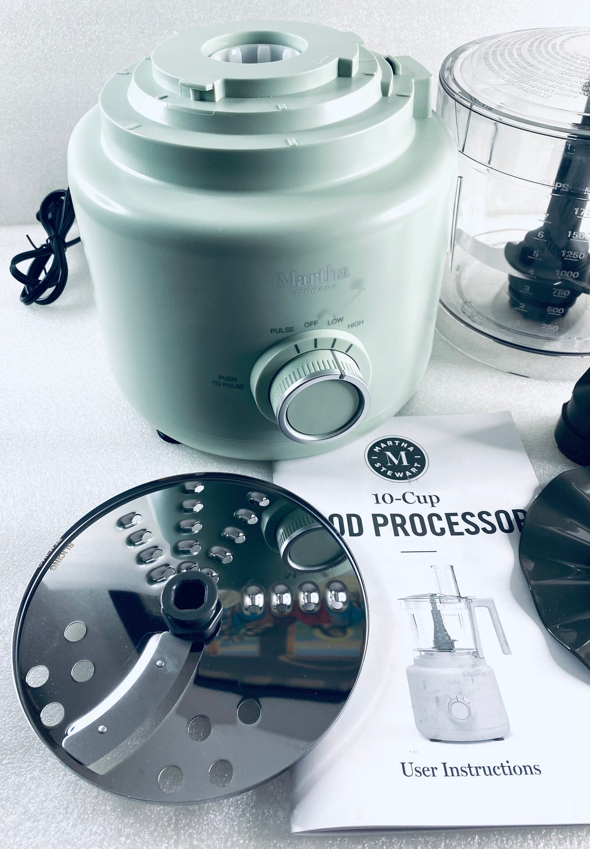 New Other Martha Stewart 10-Cup Food Processor, Honeydew Green