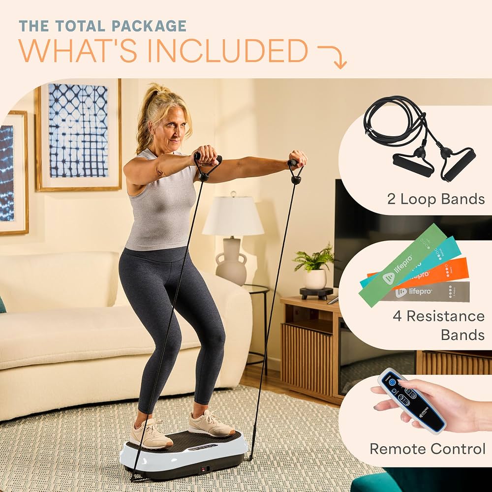 New Other Lifepro Waver Mini Vibration Plate Exercise Machine, White