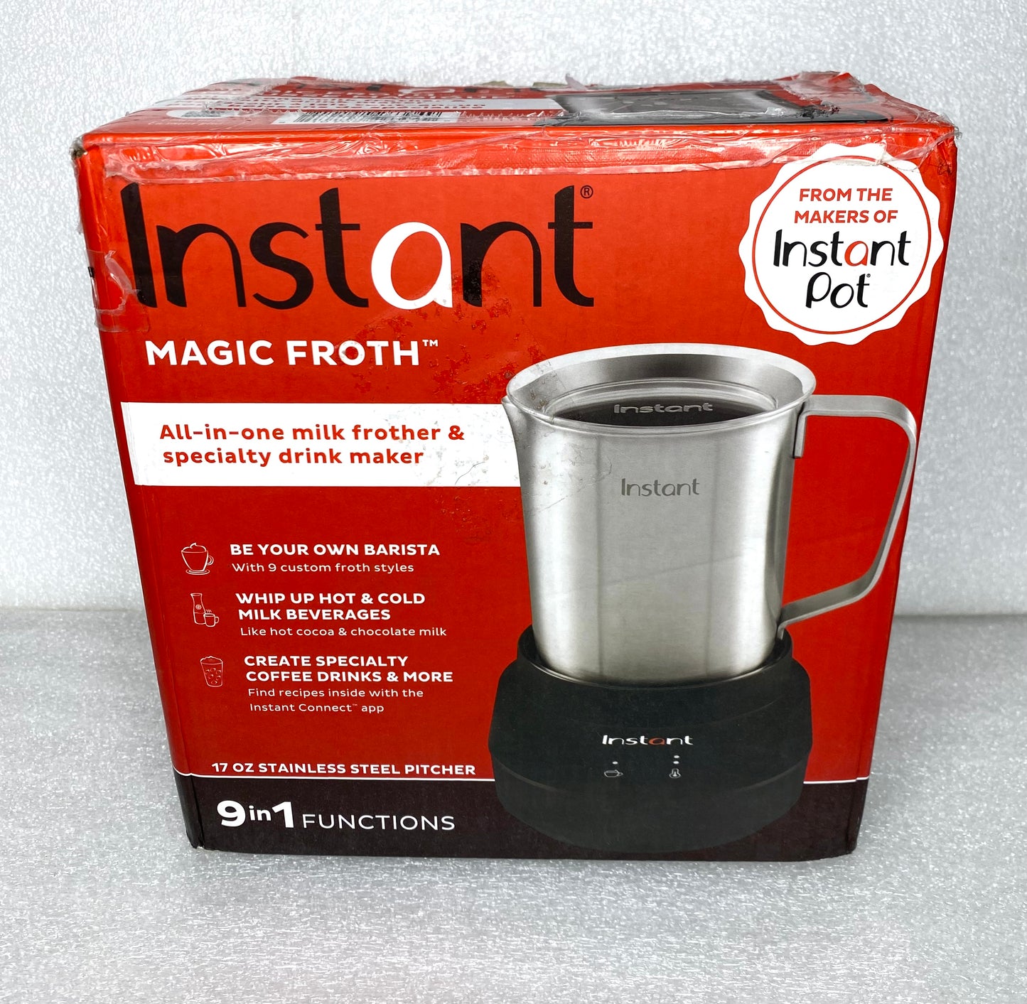 instant Pot Magic Cup 9-in-1 Frother, 17oz Stainless Steel Cup Electric - (READ)