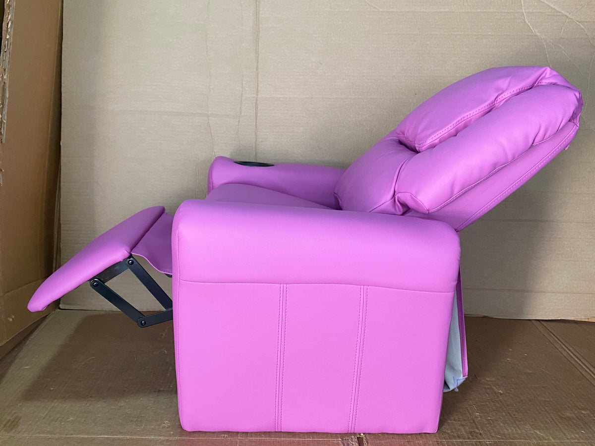 New Open Box Flash Furniture 27in. Hot Pink Vinyl Upholstered Kids Accent Chair