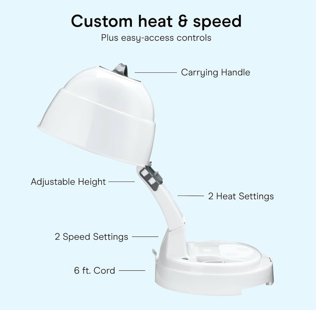 New Other Conair Adjustable Height Bonnet Hair Dryer With Carrying Handle, 1875W