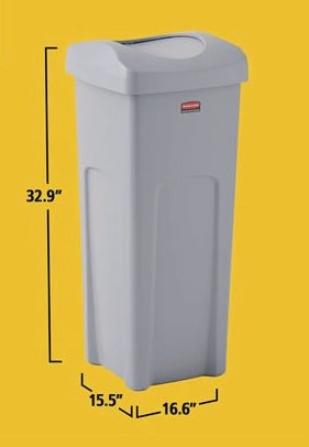 New Other Rubbermaid Commercial 23Gal Universal Plastic Trash Can W/ Swing Lid