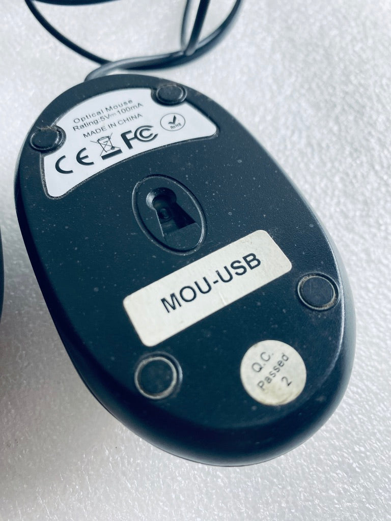 Lot Of 2 - Optical USB Mouse, Black/Silver