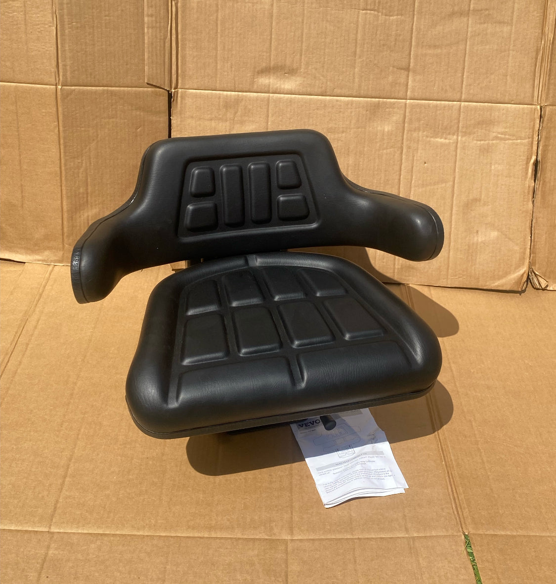VEVOR Universal Adjustable Forklift/Tractor Seat With Micro Switch, Black