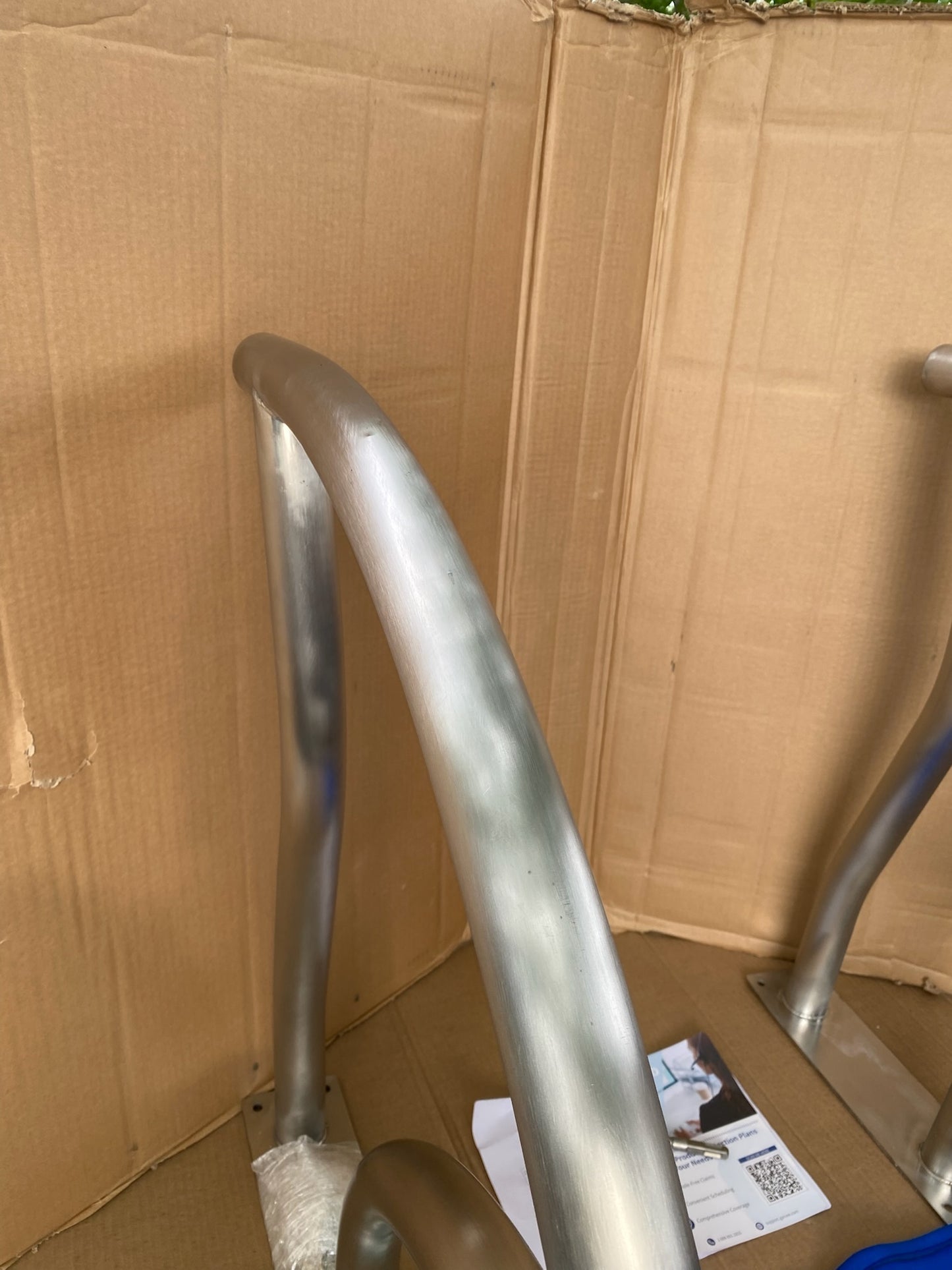 Set Of 2 New Other VEVOR Stainless Steel 30” x 30” Pool Handrails W/ Base Plate