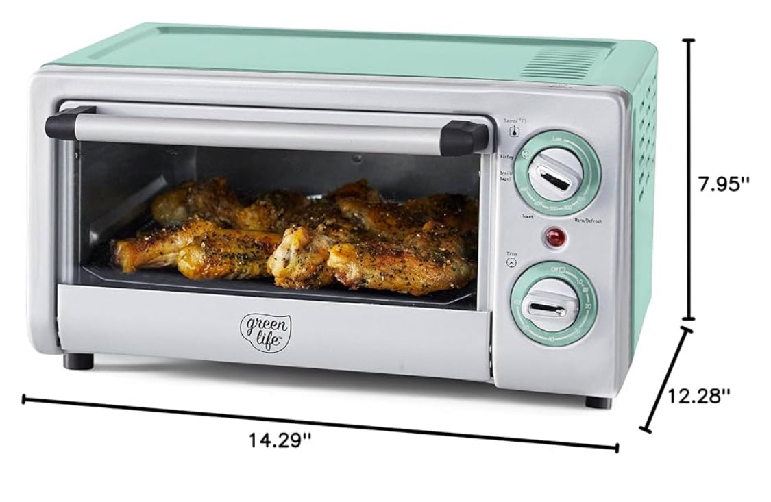 New Other GreenLife Countertop Toaster Oven Air Fryer Stainless Steel - (READ)