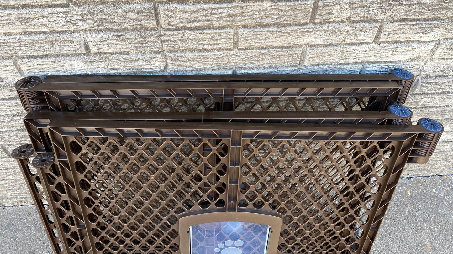 new Other - MyPet Petyard Passage 4 Panel In/Outdoor Folding Dog Playpen, Brown