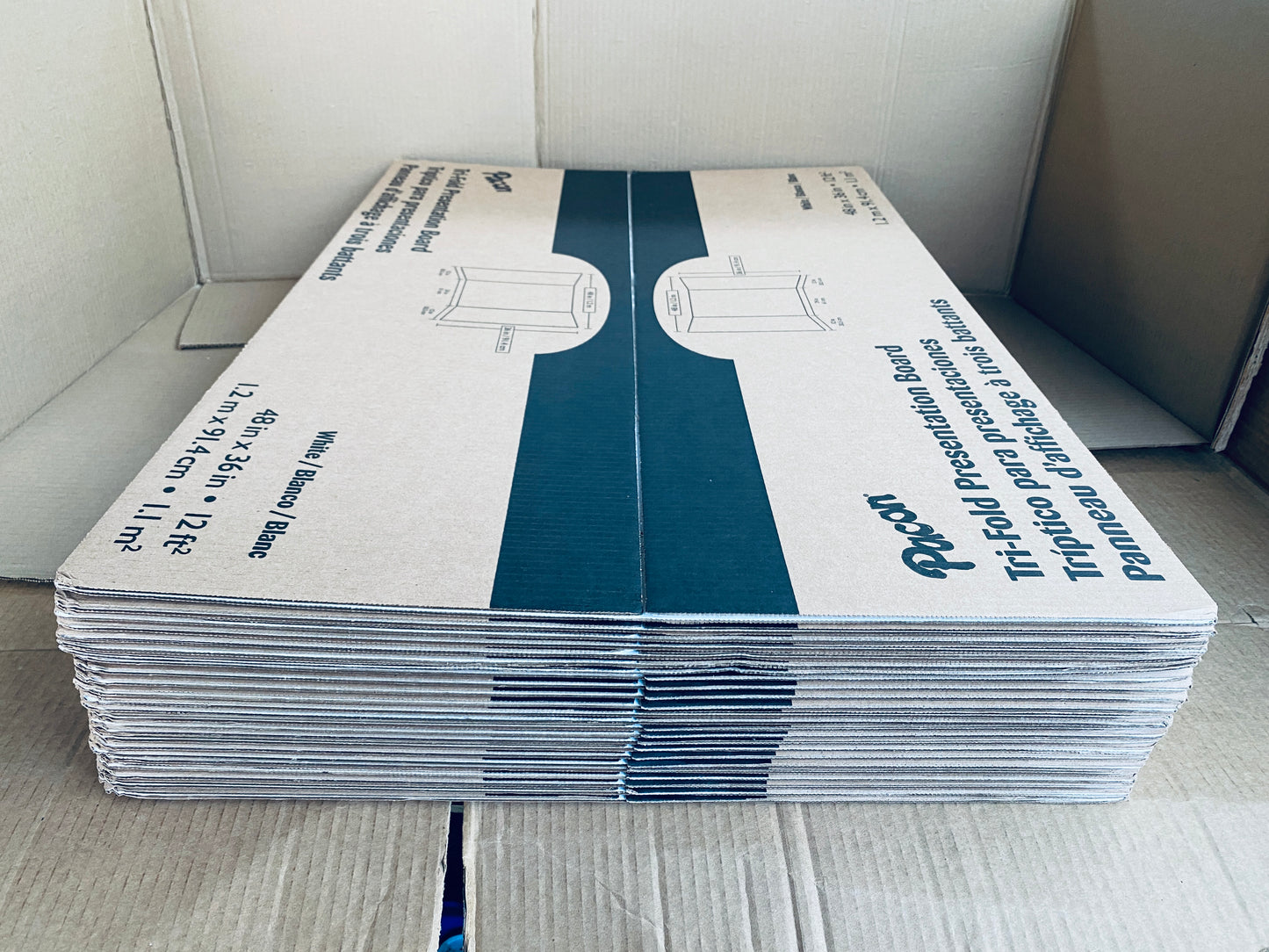 Set Of 24 - New Other Pacon Spotlight White Headers Corrugated Presentation Boards