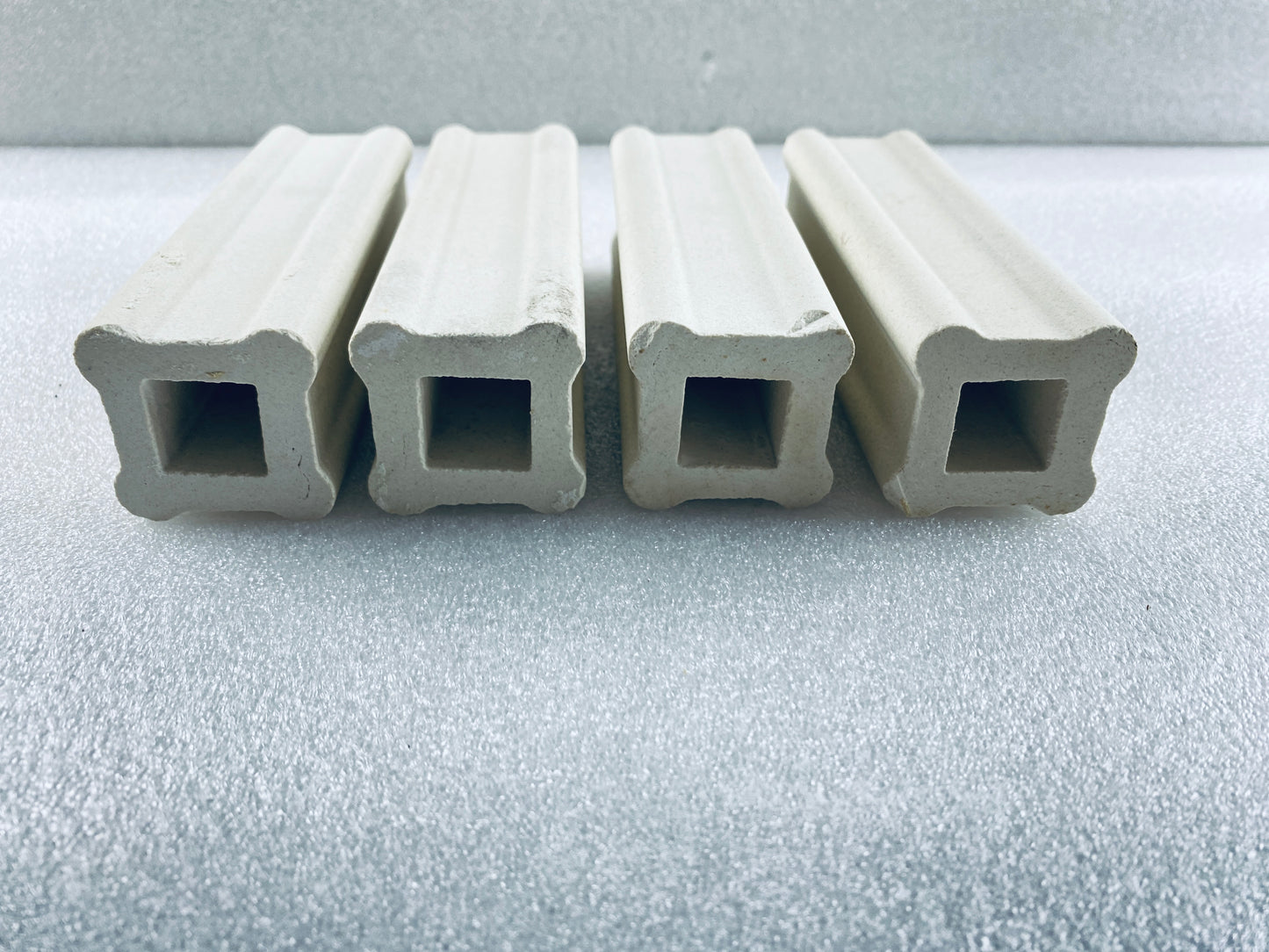 Lot Of 4 - Kiln Approx. 5" Tall x 1.5" Wide Squared End Posts