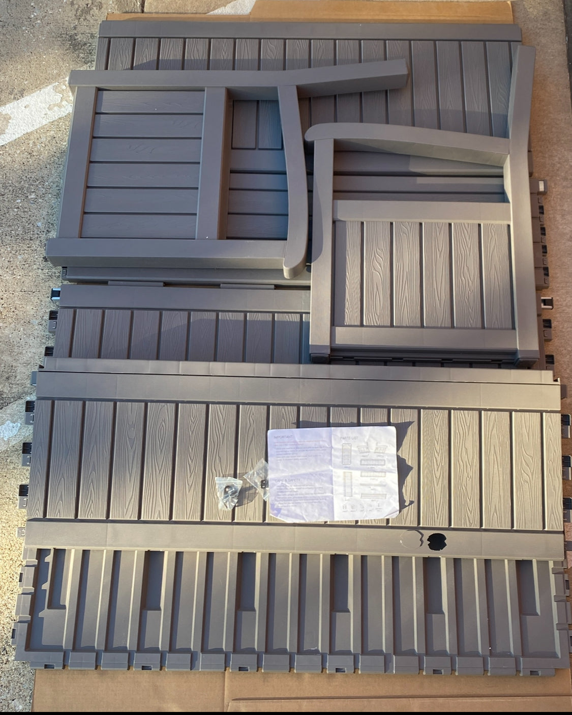 New Other EasyUp 80 Gallon Storage Bench Lockable Waterproof Deck Box, Gray