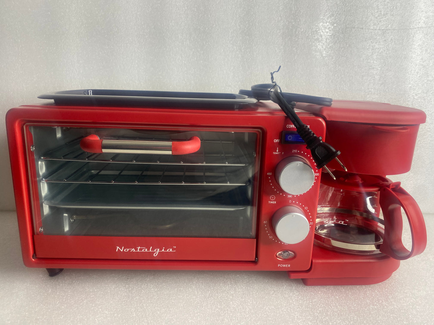 New Other Nostalgia Retro 3-in-1 Breakfast Station, Red