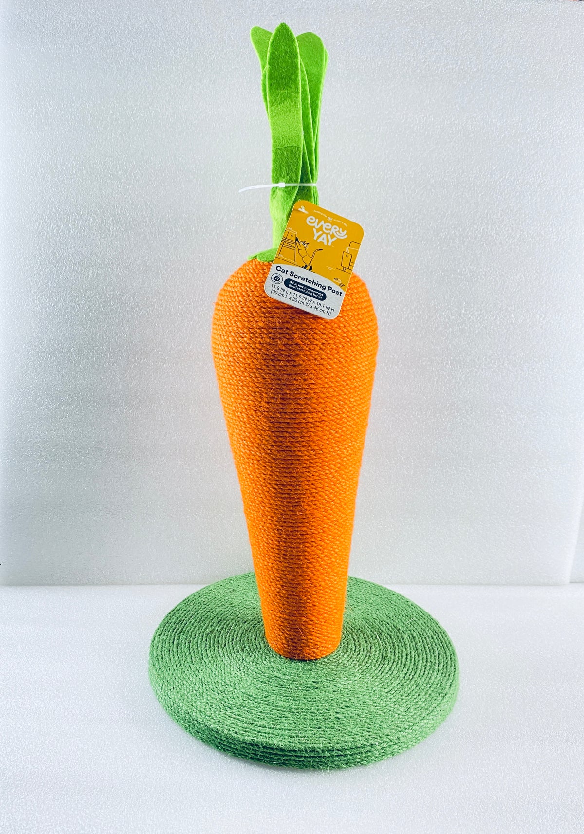 New EveryYay Medium Novelty Carrot Cat Scratch Post, 11.8"L x 11.8"W x 18.1"H