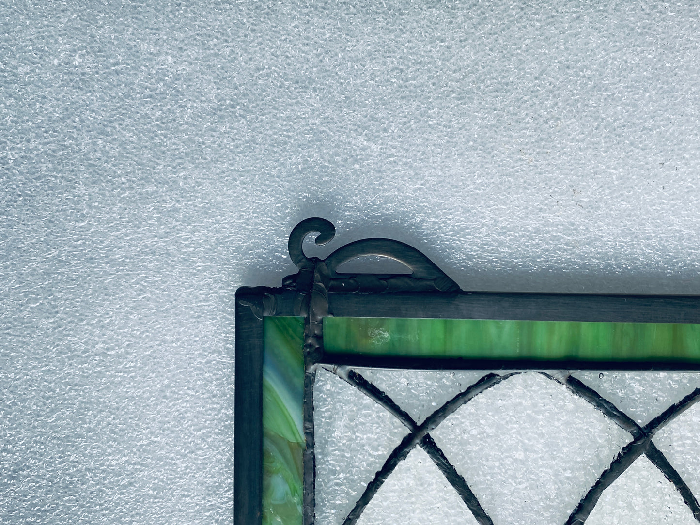 new Open Box-VEVOR 32”x17” Horizontal Hanging Transom Stained Glass Window Panel