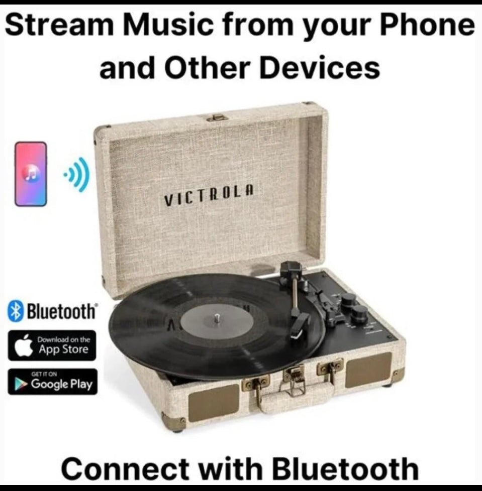 New Open Box Victrola The Journey Signature, Suitcase Vinyl Record Player