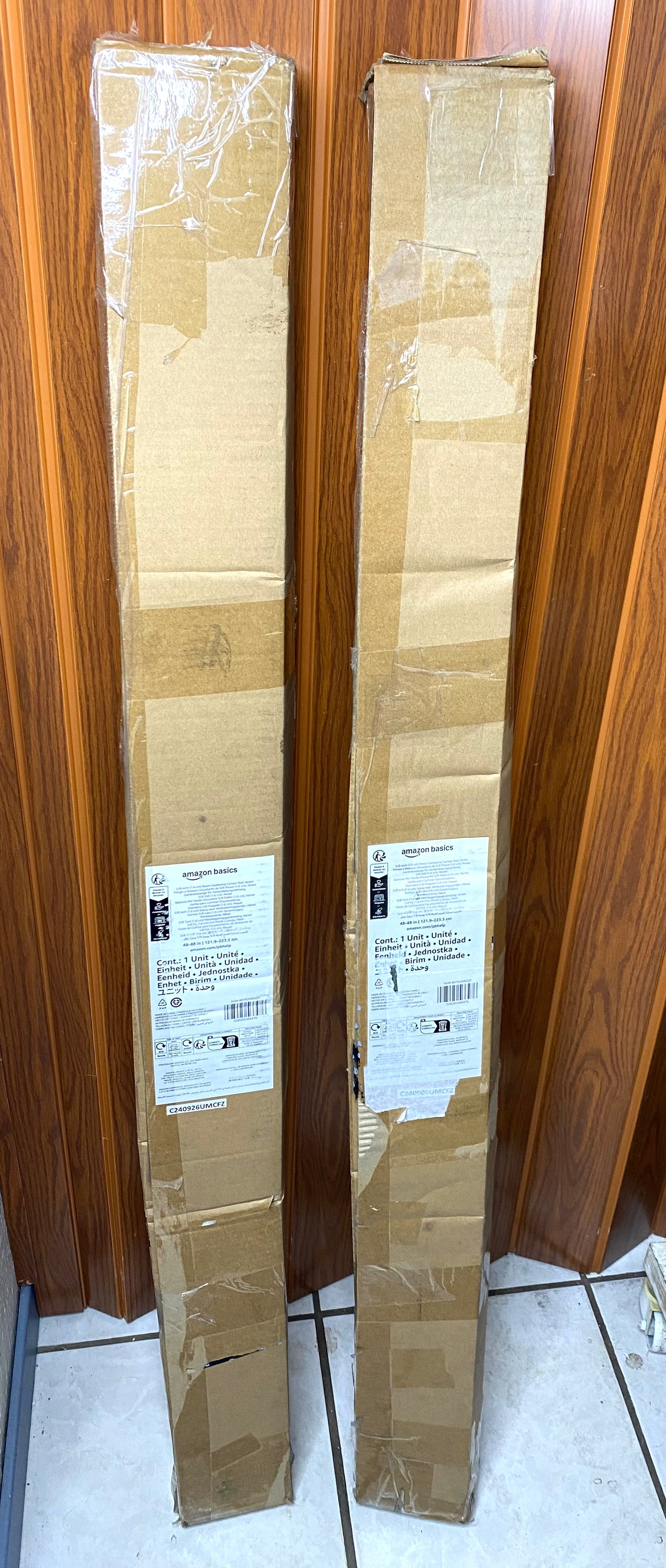 lot of 2-New Other-Amazon Basics 5/8" Room Darkening Curtain Rods, Nickel-(READ)