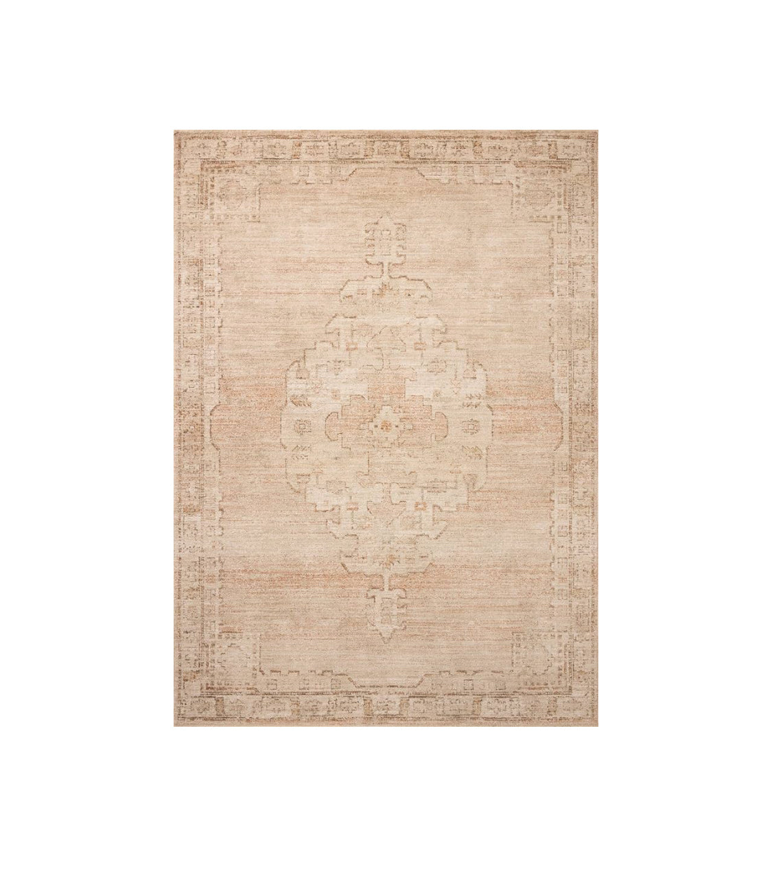 New Open Box Chris Loves Julia Spice/Natural 2'7"x7'6" Vintage Style Runner Rug