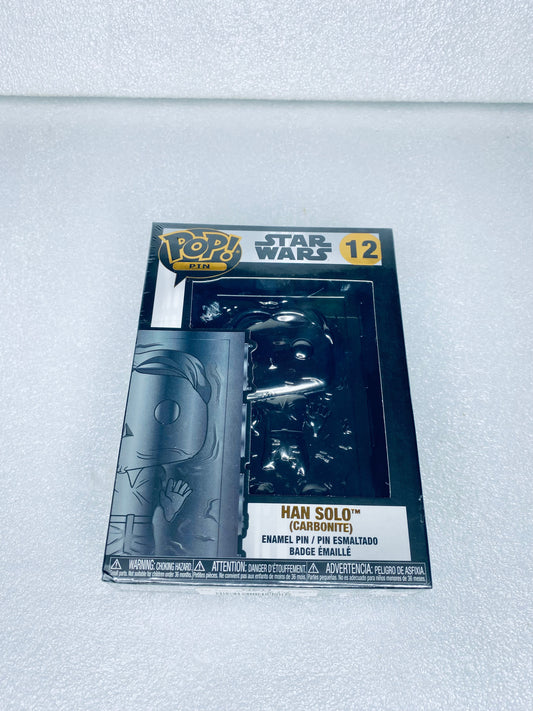 New - Star Wars Funko POP! Enamel Pin #12 Han Solo Carbonite With Stand - (READ)