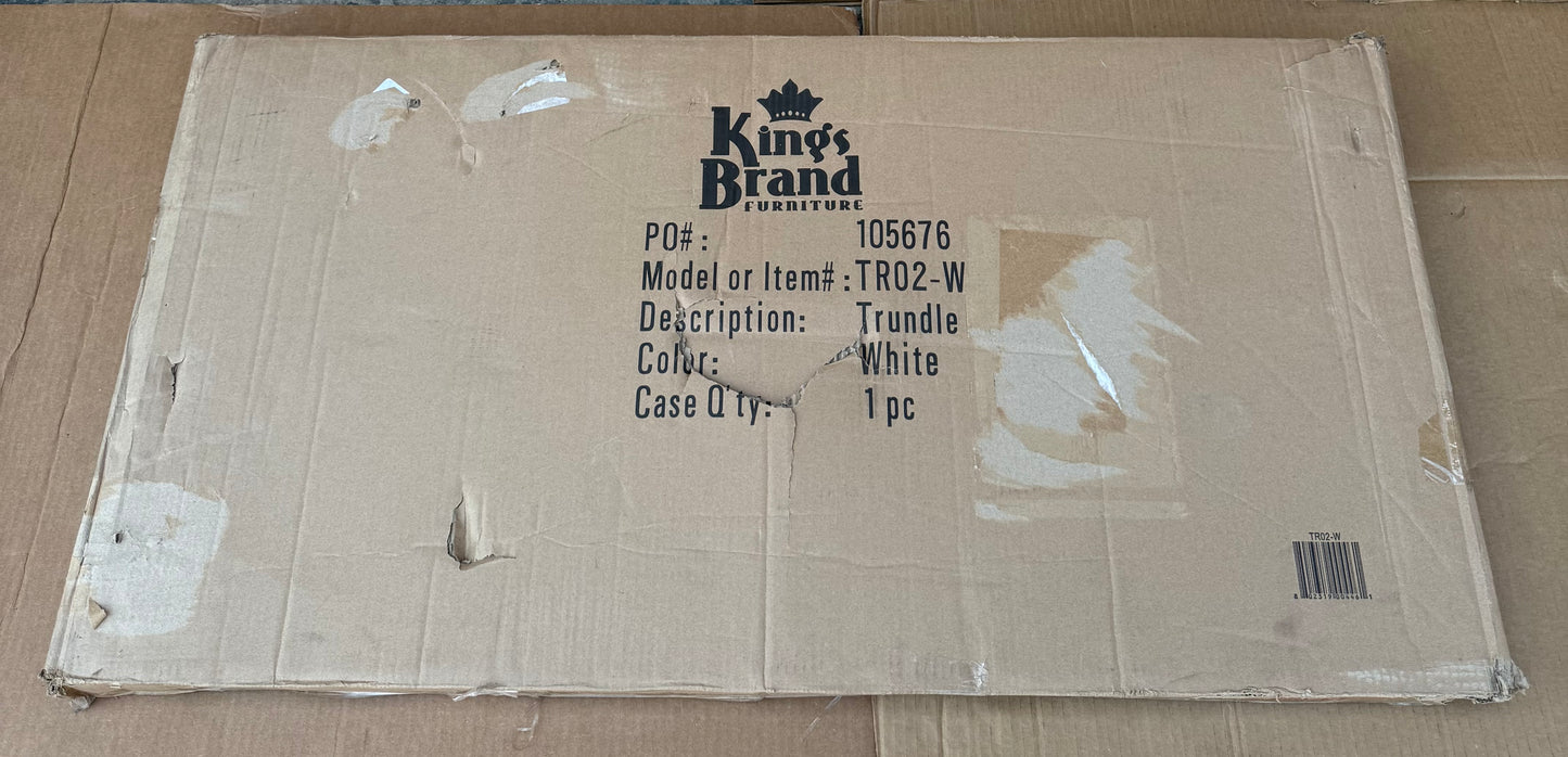 new Other - Kings Furniture Twin Size Metal Roll Out Trundle Bed Frame - (READ)
