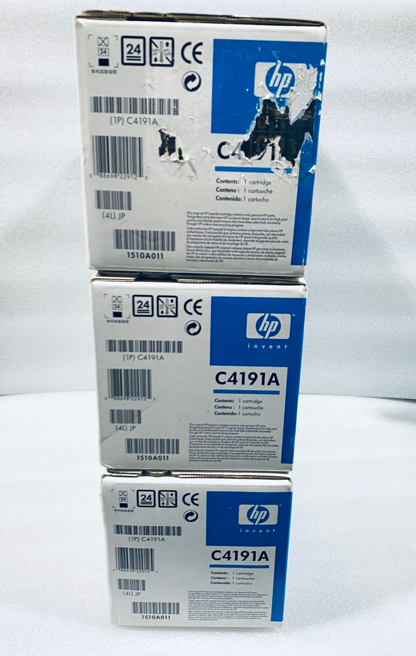 lot Of 3 New - HP Black Color LaserJet Print Cartridge C4191A For 4500 & 4550