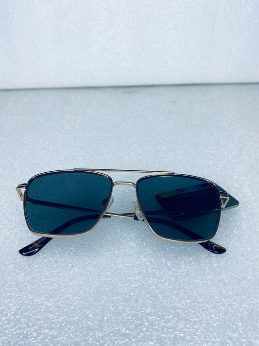 #44 - Foster Grant TruPolar FGM Aviator Gold Sunglasses Polarized Gold - (READ) - (IN CONDITION AS SHOWN)
