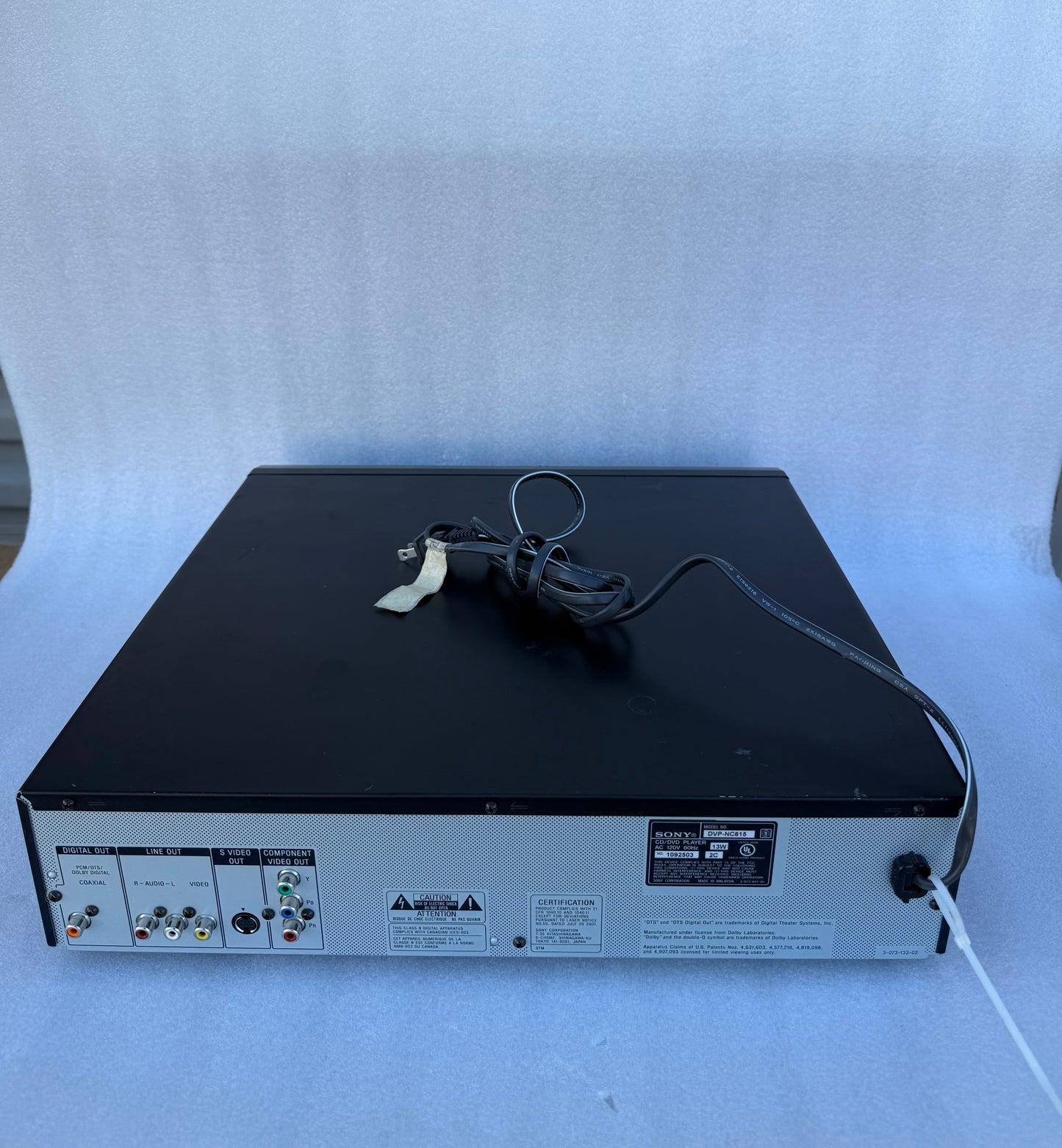 sony 5 Disc CD/DVD Changer/Player DVP-NC615P, Black, 17" x 16" x 4" - (READ)