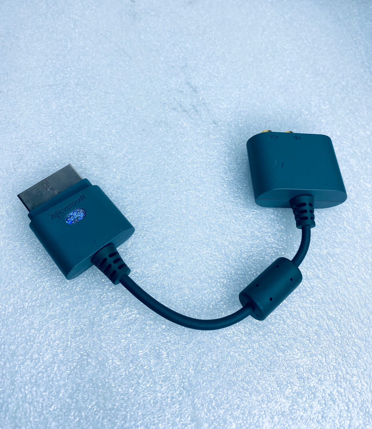 #30 - genuine OEM Microsoft Xbox 360 Audio Adapter X808221-001, Gray - (READ) - (IN CONDITION AS SHOWN)