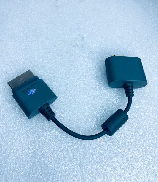 #30 - genuine OEM Microsoft Xbox 360 Audio Adapter X808221-001, Gray - (READ) - (IN CONDITION AS SHOWN)