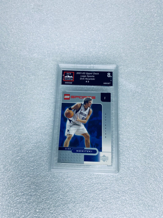 DCS Graded NM/MT - 2001-02 Upper Deck Sports, Dirk Nowitzki #8 Mavericks- (READ)