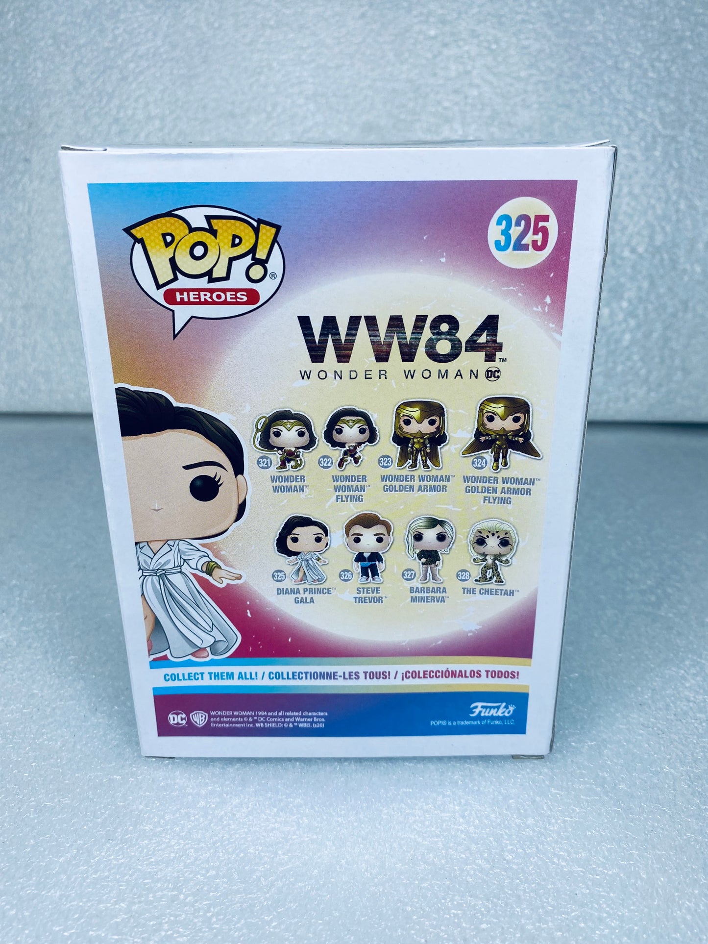 #19 - new - Pop! Heroes Wonder Woman WW84 Diana Prince Gala 325 - (READ) - (IN CONDITION AS SHOWN)