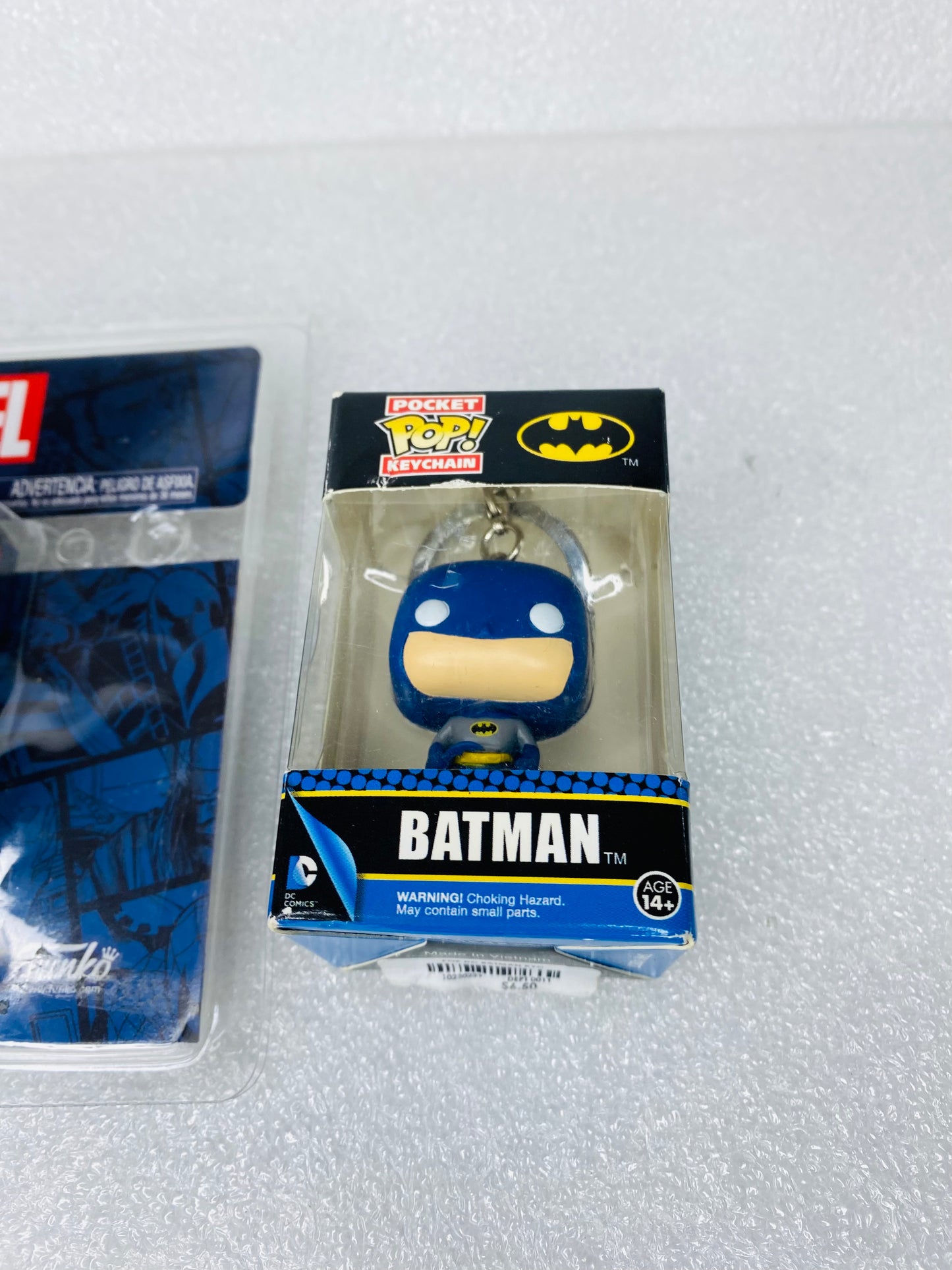lot Of 2 Pocket Funko Pop Keychains, Spider-Man & Classic Batman - (READ)