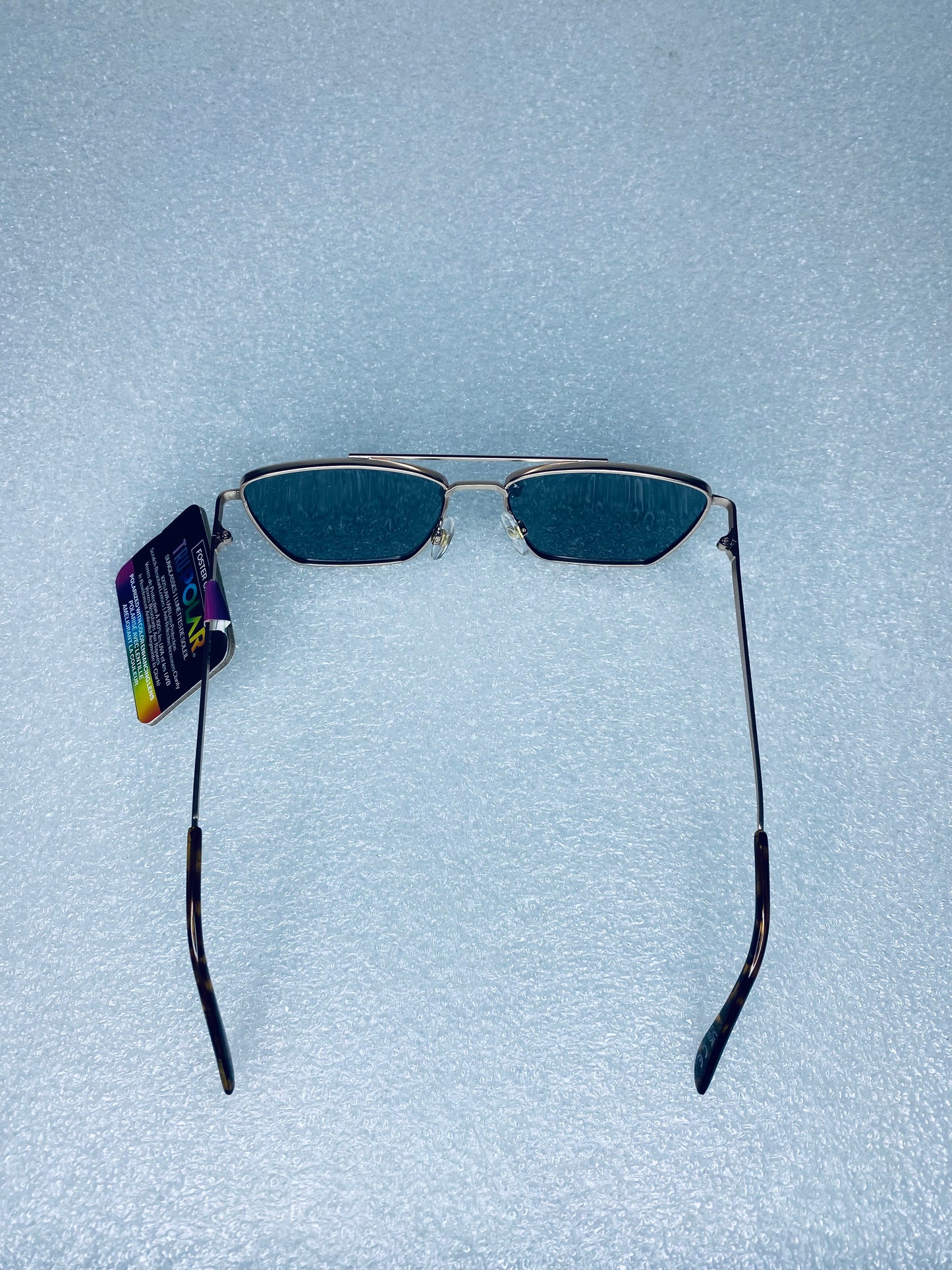 #44 - Foster Grant TruPolar FGM Aviator Gold Sunglasses Polarized Gold - (READ) - (IN CONDITION AS SHOWN)