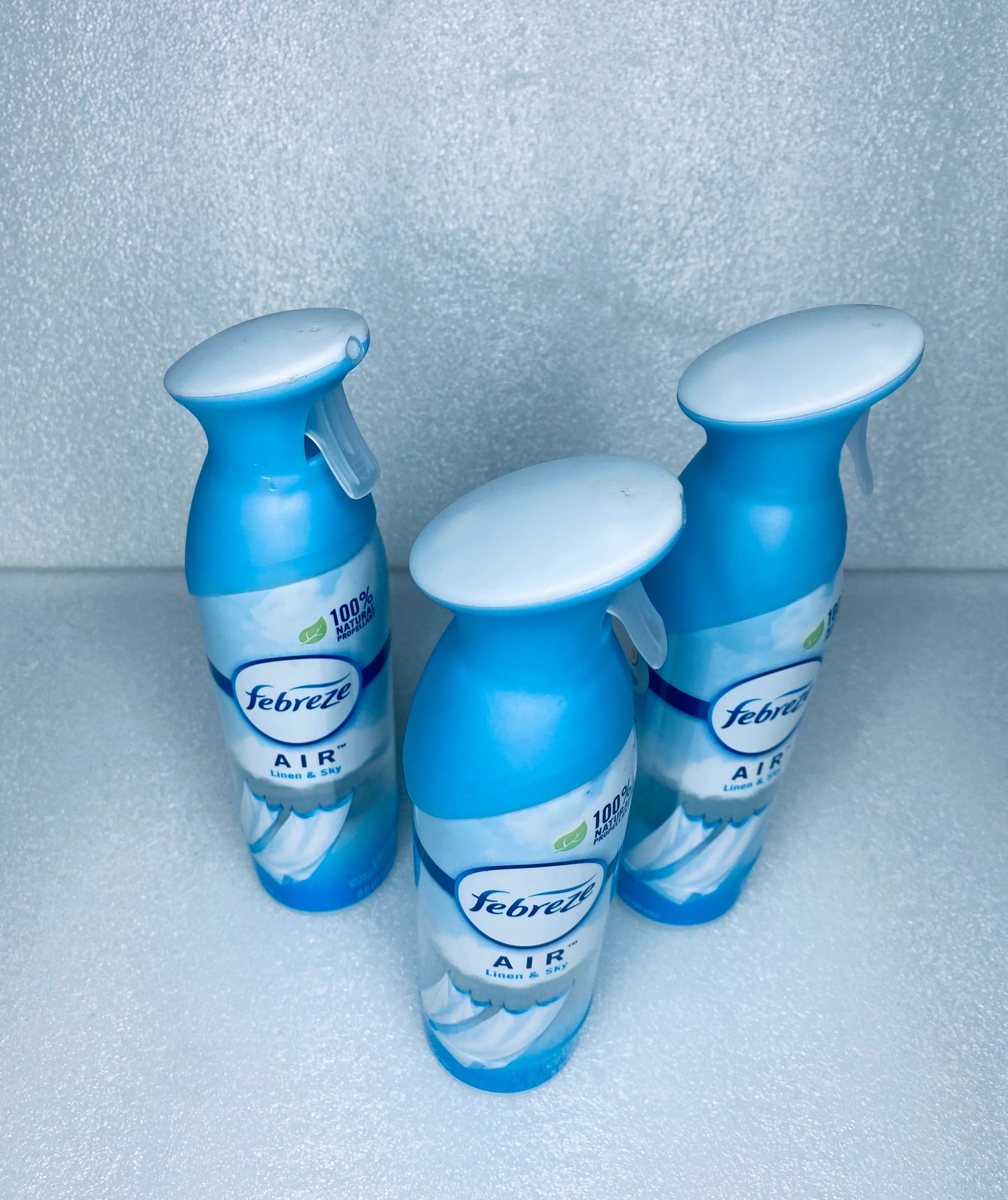 #13 - lot of 3 New - Febreze Air Lime & Sky 8.8 oz. Spray Fresheners - (READ) - (IN CONDITION AS SHOWN)