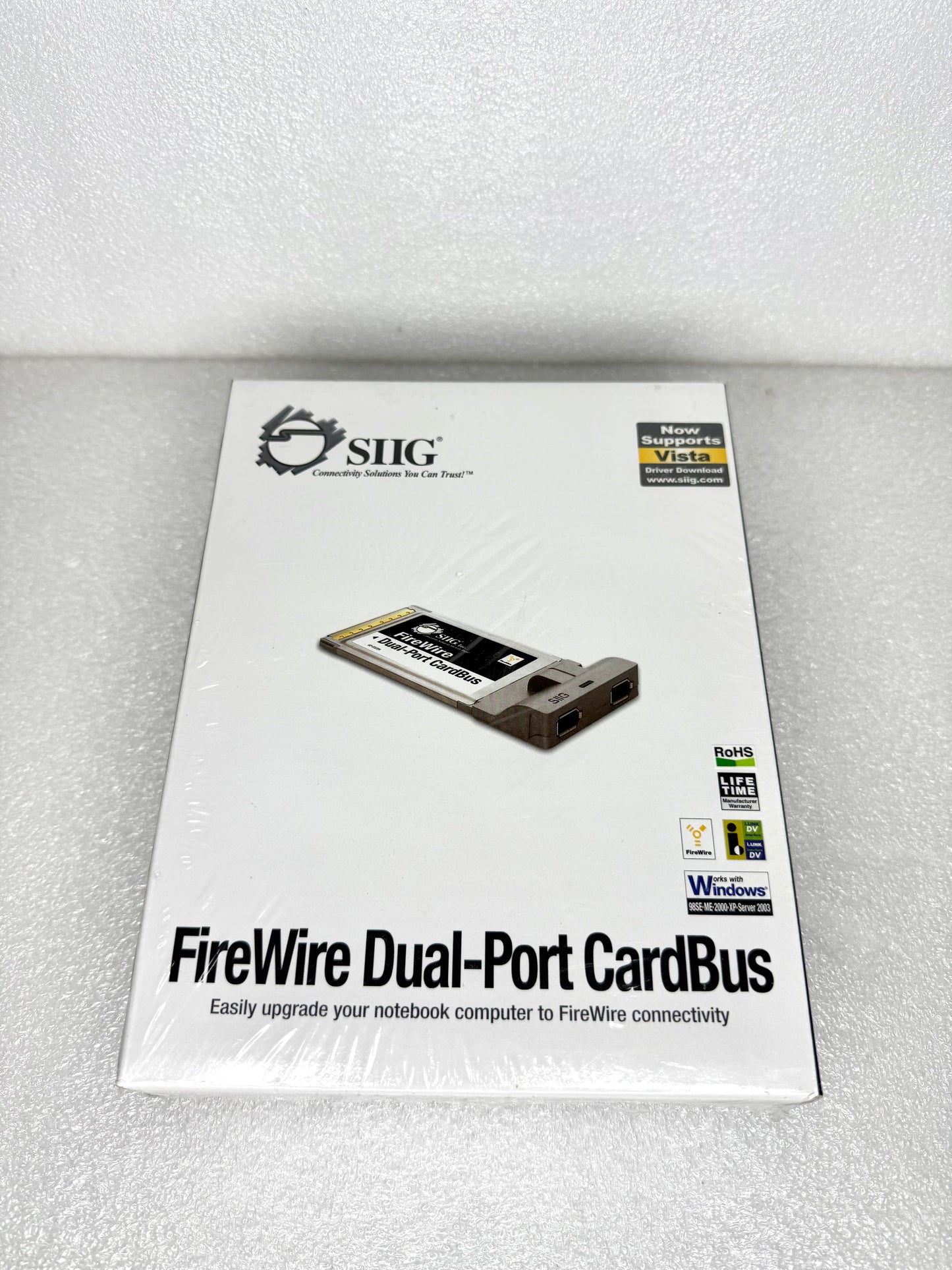 New - SIIG Firewire Dual-Port CardBus for Windows, Gray, 02-0322A