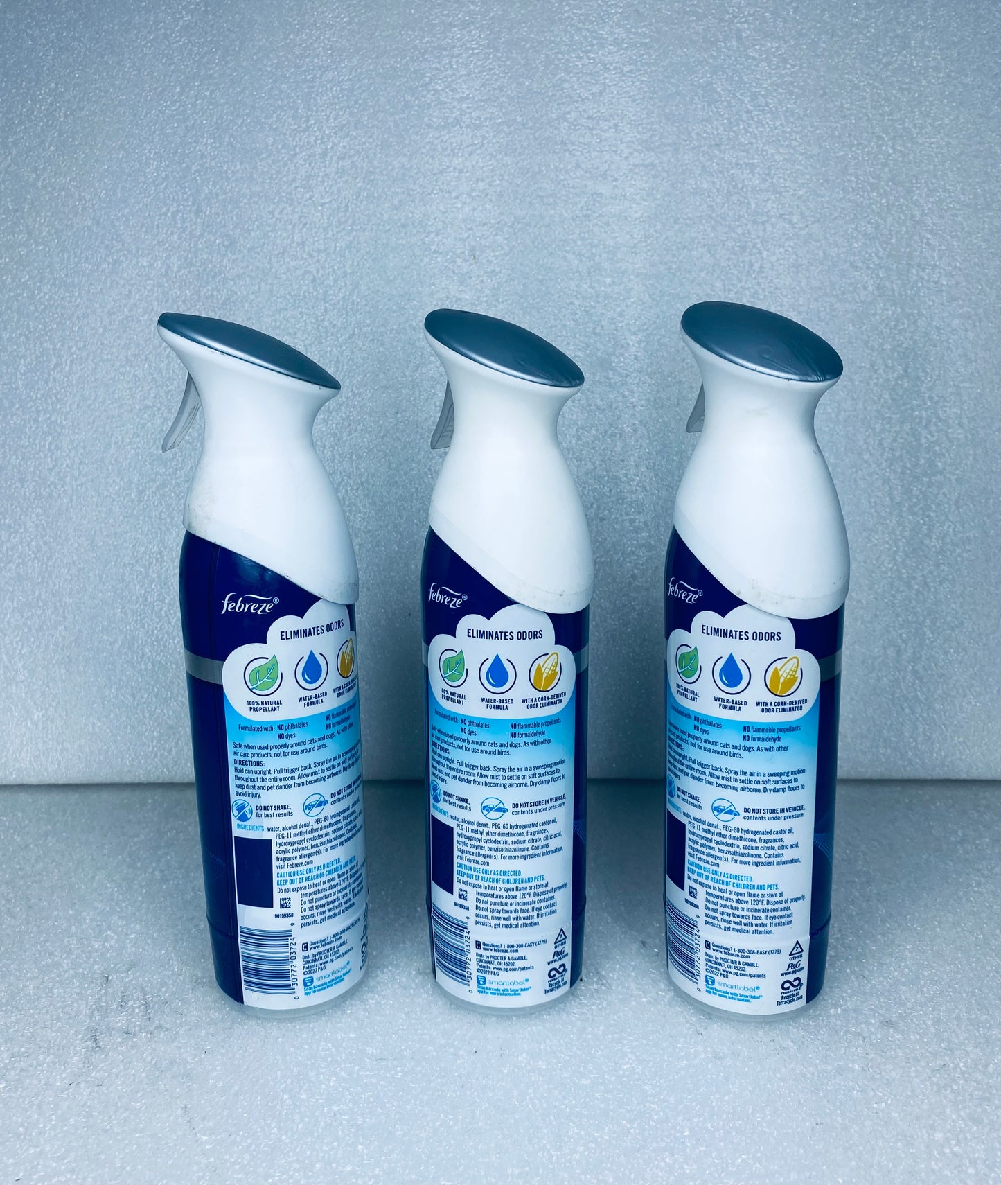 #15 - lot of 3 New - Febreze Air Hygienic Clean 8.8 oz. Clean Splash - (READ) - (IN CONDITION AS SHOWN)