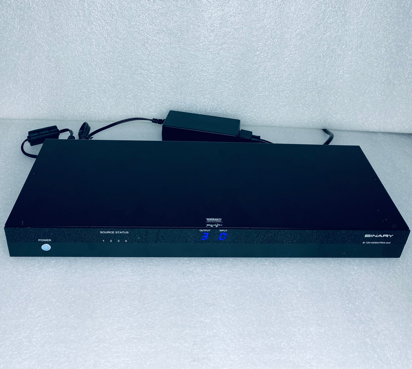 Binary B-120-HDMATRIX-4x4 HDMI Matrix Switcher With Power Cord, Black - (READ)