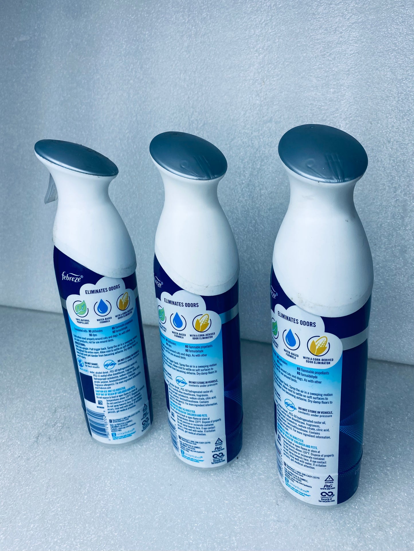 #15 - lot of 3 New - Febreze Air Hygienic Clean 8.8 oz. Clean Splash - (READ) - (IN CONDITION AS SHOWN)