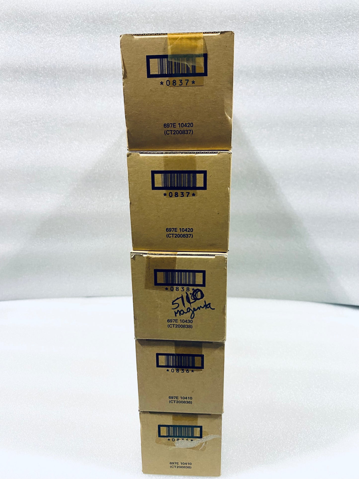 lot Of 5 New Open Box-Dell 5110cn Standard Cartridge, Black, Cyan & Magenta-READ