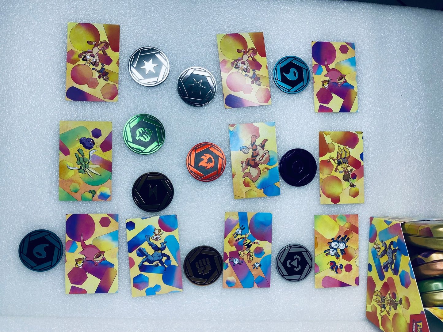 Pokemon Scarlet & Violet 151 Mini Tin Display Art & Coins, No TCG Packs - (READ)
