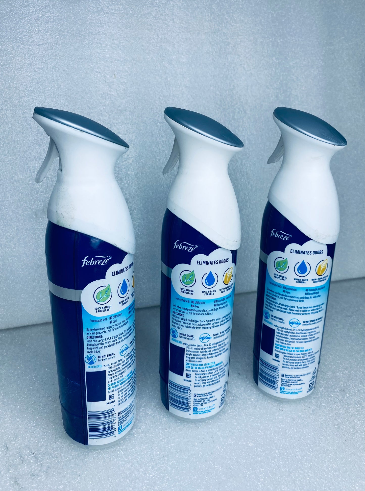 #15 - lot of 3 New - Febreze Air Hygienic Clean 8.8 oz. Clean Splash - (READ) - (IN CONDITION AS SHOWN)