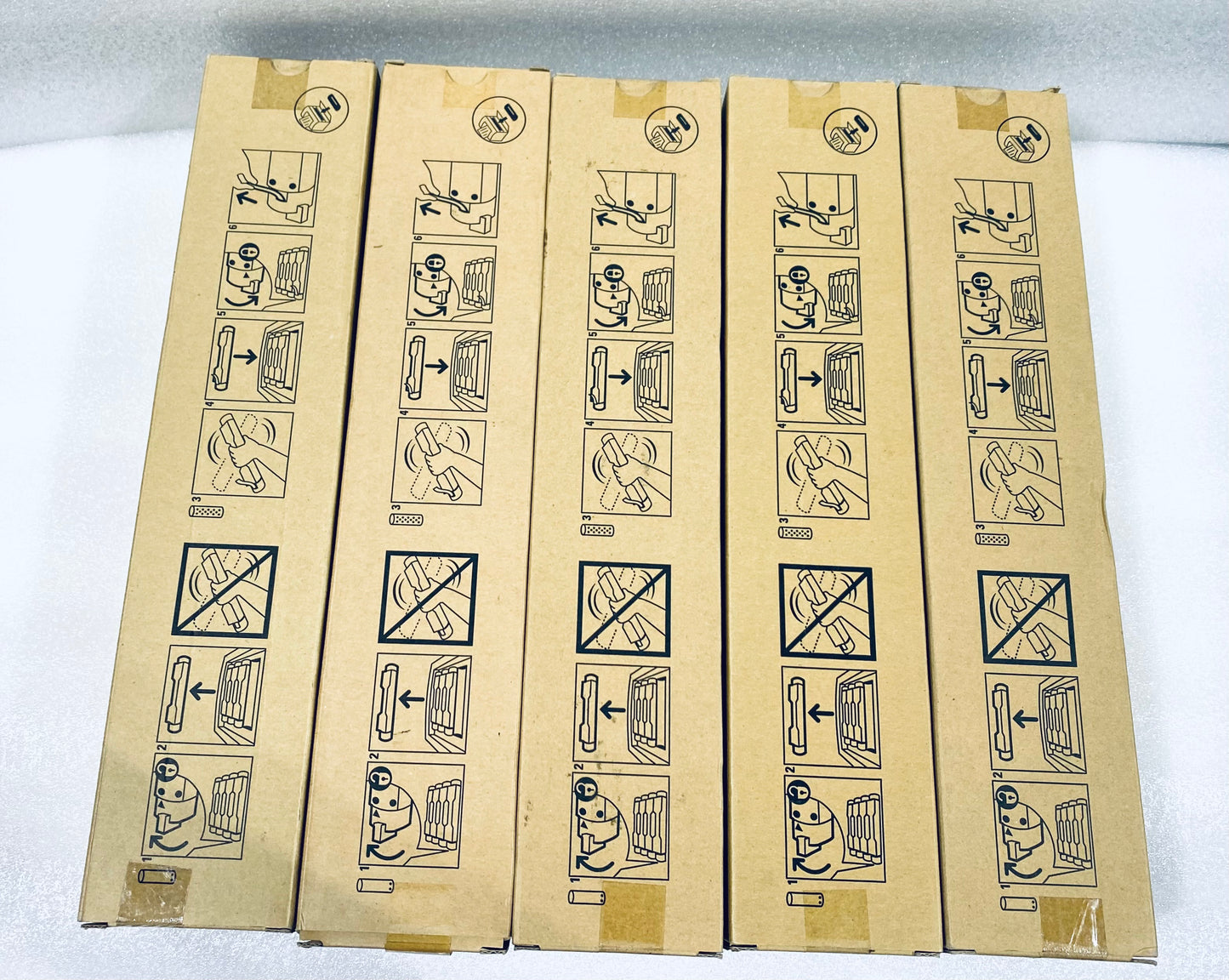 lot Of 5 New Open Box-Dell 5110cn Standard Cartridge, Black, Cyan & Magenta-READ