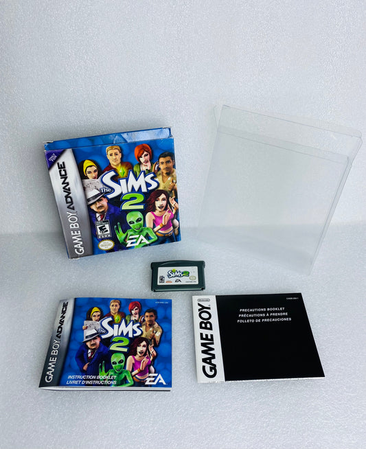 the Sims 2 (Nintendo Game Boy Advance, 2005) W/Plastic Cover - (READ)