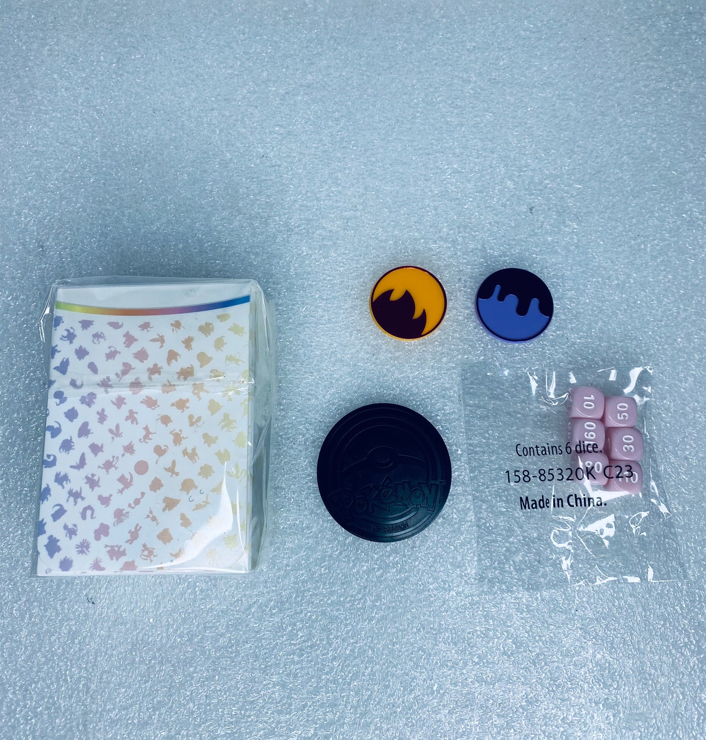 Lot of 5 - Pokemon 151 Scarlet & Violet, 3 Coins, 6 Dice & Deck Box - (READ)