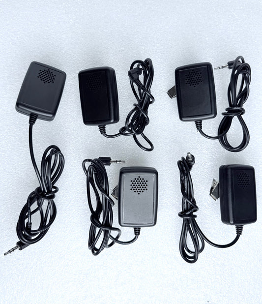 lot Of 5 - 3.5mm External Clip On Speakers, 2" x 1.5" x .5", Black - (READ)