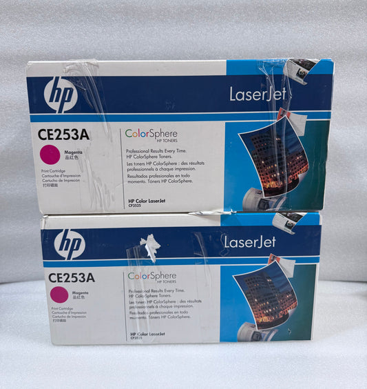 lot Of 2 - New Other - HP Color LaserJet CE253A HP Toners, Magenta - (READ)