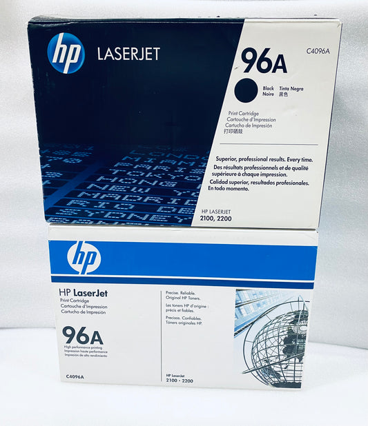 lot Of 2 Open Box-HP LaserJet C4096A Black Print Cartridge For 2100 & 2200-READ