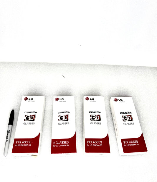 #137 - lot of 4 - LG Cinema 3D Glasses Pairs, 8 Pieces Total (AS SHOWN) $$