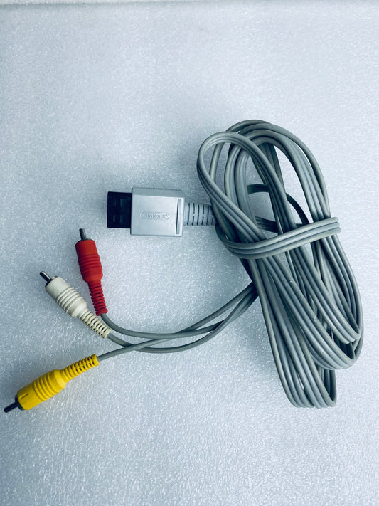 official OEM Nintendo Wii AV Audio Video Cable Cord, Gray, RVL-009 - (READ)